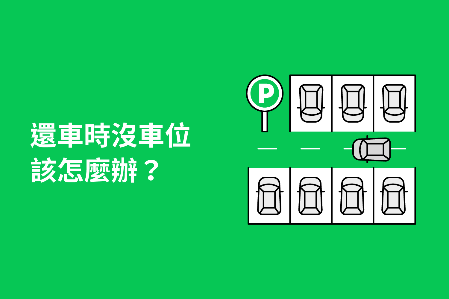 還車時已經沒有車位了🅿 該怎麼辦？