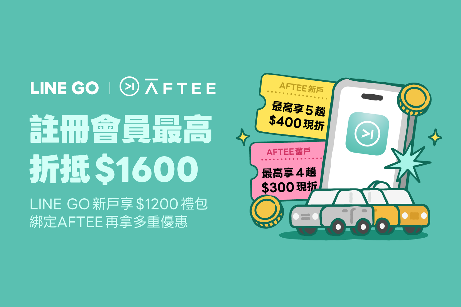 11/10前綁定「AFTEE先享後付」新戶好禮折上折！